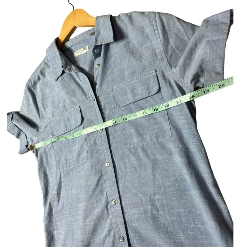 Equipment Femme Cotton Chambray Short-Sleeve Shirt Dress size S - Picture 7 of 8